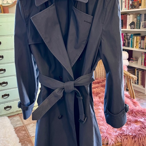 Defense Logistics Agency "Defender Collection" Navy Trench Coat - Picture 2 of 7